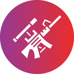 Vector Design Sniper Rifle Icon Style