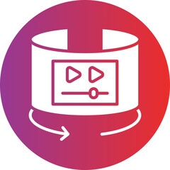 Vector Design 360 Degree Video Icon Style