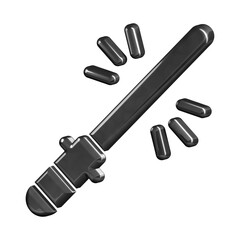 This is a beautifully designed 3D laser sword icon with a beautiful metallic texture.