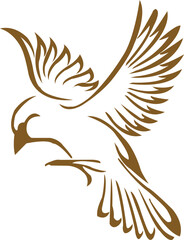 eagle with wings transparent vector