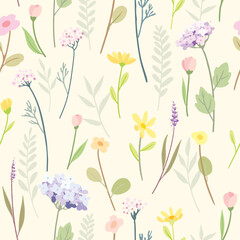 A little floral pattern. cute flower seamless background for fashion, fabric prints. Vector texture.