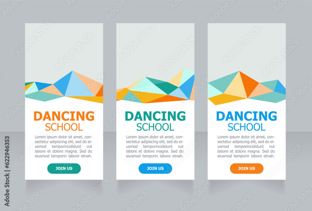 Canvas Prints opening of dancing school web banner design template. vector flyer with text space. advertising plac
