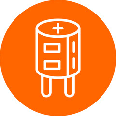 Vector Design Capacitor Icon Style