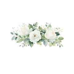 Luxury botanical gold wedding frame elements. Border, glitters, leaf branches, rose flower. Elegant foliage design for wedding, card, invitation, greeting. 