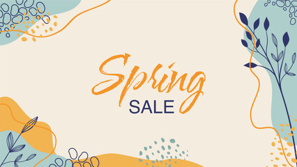 Trendy abstract banner. Template for social media. Abstract background. Sale banner.