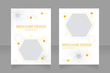 Physics and natural science blank brochure design. Template set with copy space for text. Premade corporate reports collection. Editable 2 paper pages. Lato Regular, Light fonts used © bsd studio