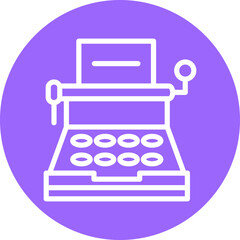 Vector Design Typewriter Icon Style