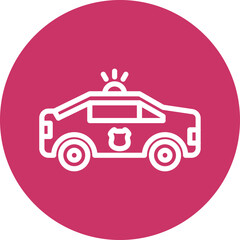 Vector Design Police Car Icon Style