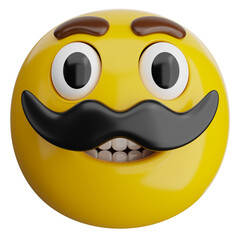 3d render of emoji,cartoon emoji isolated.