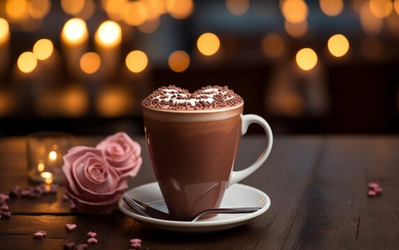 Heartwarming Hot Chocolate. Generative AI