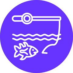 Vector Design Fishing Holiday Icon Style