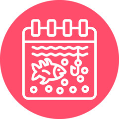 Vector Design Fishing Season Icon Style
