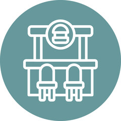 Vector Design Burger Bar Icon Style