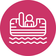 Vector Design Log Flume Icon Style