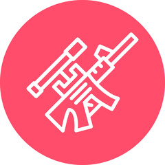 Vector Design Sniper Rifle Icon Style