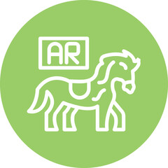 Vector Design Ar Horse Riding Icon Style