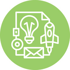 Vector Design Brand Launch Icon Style