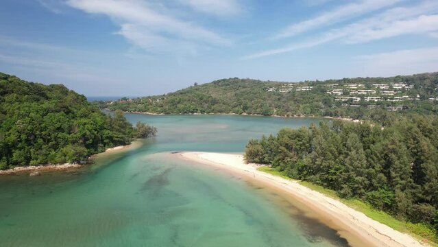 4K Aerial/Drone Footage Layan Beach, Thalang, Phuket, Thailand
