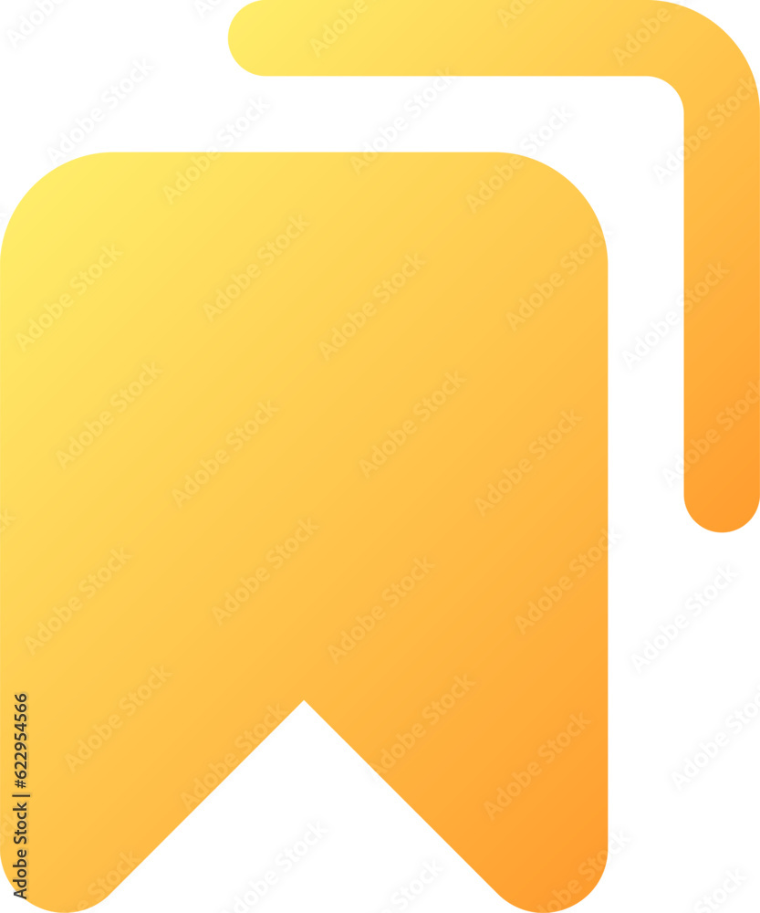 Poster saved messages pixel perfect flat gradient color ui icon. selected chat history. messenger feature. 
