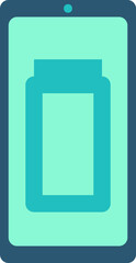 Mobile line icon, Mobile icon simple cartoon style.