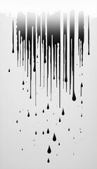 ai generated illustration black and white water drop
