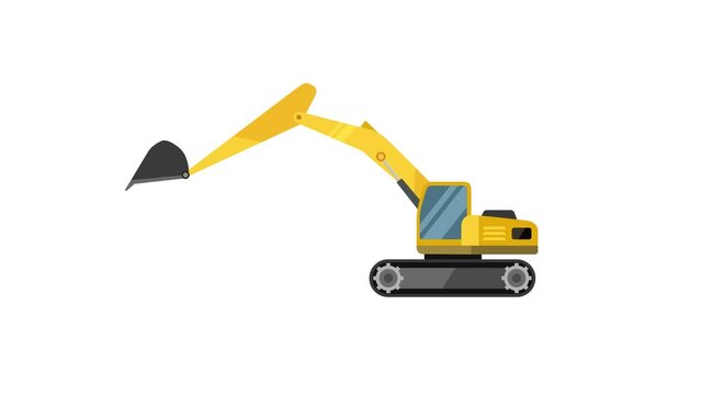 Excavator loop animation