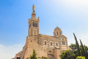 Basilica of Notre Dame de la Garde in Marseille, France