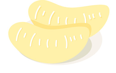 pomelo in the white plate