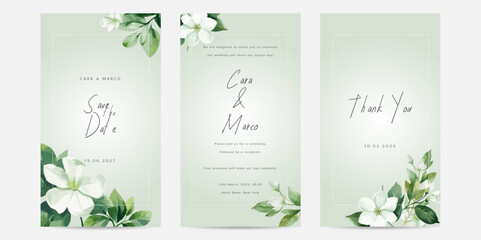 Vector beautiful wedding invitation card with floral wreath