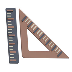 Rulers 3D Illustration Design 
