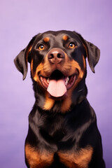 Very cute Rottweiler in nature, national geography, Wide life animals. AI Generated.
