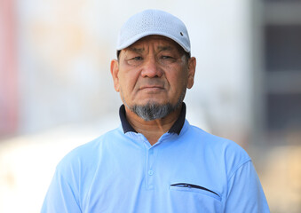 portrait of an old Kazakh man