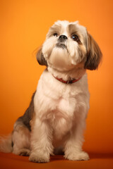 Very cute Shih Tzu in nature, national geography, Wide life animals. AI Generated.
