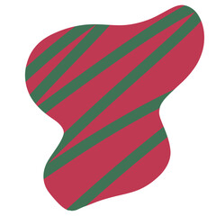 christmas sock with ribbon