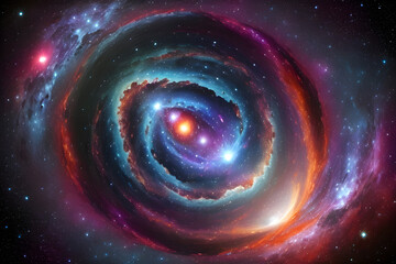 spiral galaxy in space. generative ai