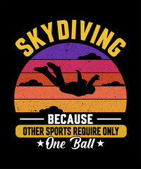 Skydiving dad logo vector tshirt design