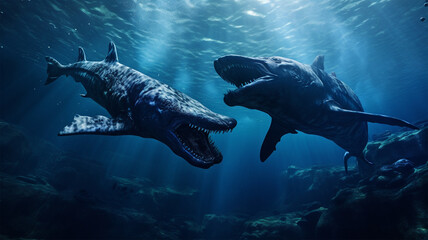 モササウルスのイメージ - image of Mosasaurus - No1-4 Generative AI