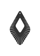 Earring Design Illustration Vector Art,  Laser Cut File Ready to Print