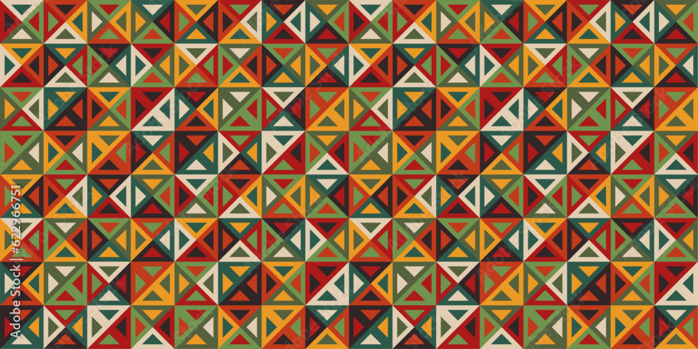 Poster colored mosaic pattern. for prints, surfaces, wallpapers, textiles, etc. vector and seamless repeat 