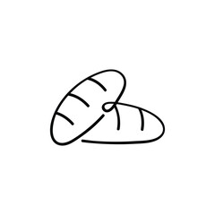 Bread Line Style Icon Design