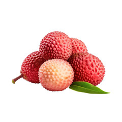 Lychee, isolated on transparent background.