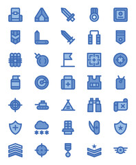 Filled Color Outline icon for Army