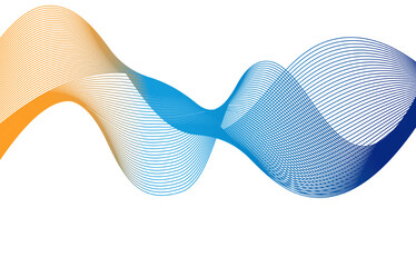 wave background Abstract lines colors design element on white background of waves. Vector Illustration.