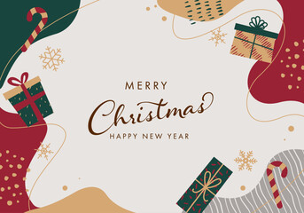 クリスマスのための抽象的なデザインの背景。ベクターイラスト。