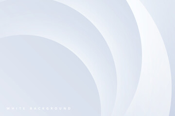 white abstract background of modern simple overlap 3D curved shape