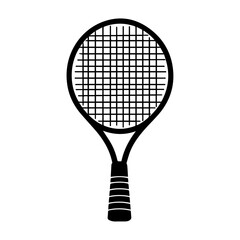 Tennis racket and ball, vector art, sport icon, logo, vector illustration.