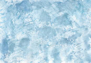 Watercolor painting abstract background or blue abstract watercolor texture backdrop on paper. Template for cover, web and website. copy space for the text. Hand painted texture style.