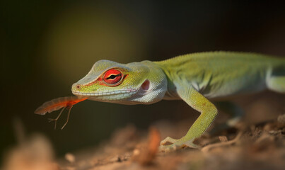 Fototapeta premium Vibrant World: A Kaleidoscope of Colorful Chameleons in their Natural Habitat GENERATIVE AI, AI GENERATIVA