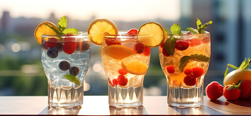 cocktail with lime and mint