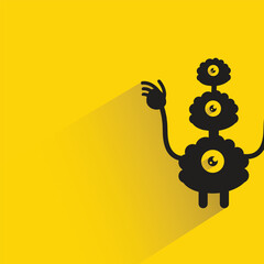 monster character on yellow background